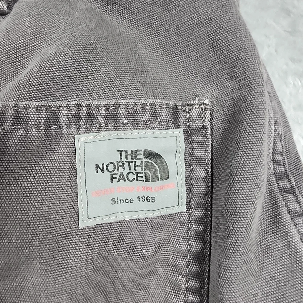 The North Face Pants Mens 34x28 Gray Regular Fit Cargo Canvas Workwear Casual